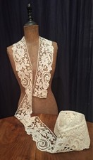 Antico Bellissimo Pizzo a Tombolo Mt.6 60 Alto Cm11. 