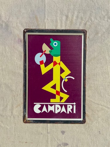Insegna metallo campari - in, metallo,