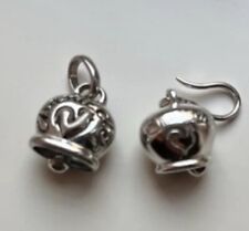 Chantecler Orecchini Argento Earrings E Ciondolo Collana Pendente Campanella