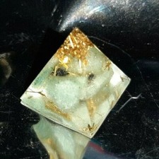 Piramide 4 lati ORGONITE 4 CHAKRA AVVENTURINA VERDE Energia orgone tower buster