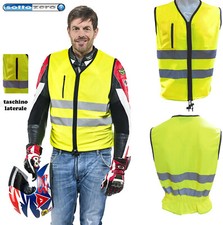 gilet Sottozero smanicato giallo fluo alta visibilità catarifrangente moto SC