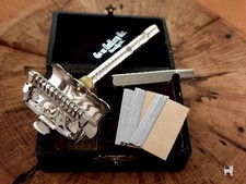 GEM Junior Lather Catcher set completo rasoio di sicurezza vintage bordo singolo