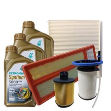 Kit Tagliando Fiat Panda 1.3 Multijet Lancia Ypsilon 3 Olio Petronas 5W30 Euro 5