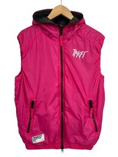 Truckfit Pink Full Zip Back Pocket Hooded  Vest Small Nylon