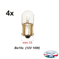4x lampadina BA 15S (12V/10W)