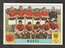 FIGURINA CALCIATORI PANINI WORLD CUP MEXICO 70 MAROCCO SQUADRA