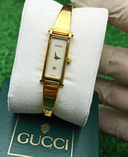OROLOGIO GUCCI 1500 L LUSSO ORIGINALE VINTAGE LADY QUADRANTE RETTANGOLARE...