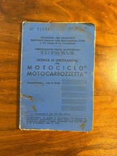 Libretto Piaggio Vespa Epoca Anno 1957 - Telaio VB1T - Uso Collezionistico
