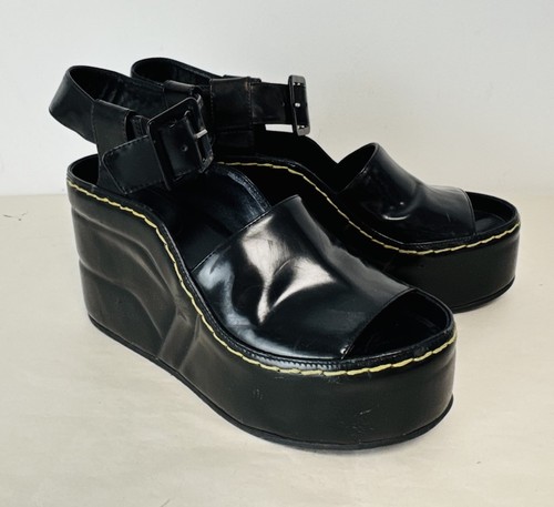 Sandali con zeppa - celine, neri