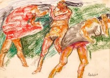 FAUSTO PIRANDELLO | Bellissimo pastello su carta (20x28cm) | Opera del 1967