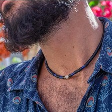 Collana girocollo uomo nera