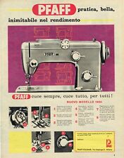 PFAFF MACCHINA DA CUCITO CUCIRE 1960 ANNI 60 PUBBLICITÀ 25X33