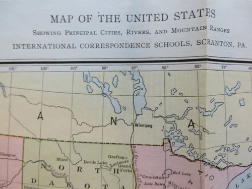 1904 antica mappa - a, colori