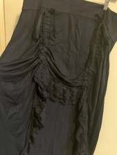 Black High Low Ruched Front