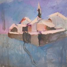 Paesaggio dipinto ad olio