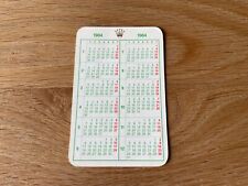 Calendario ROLEX Calendar 1984