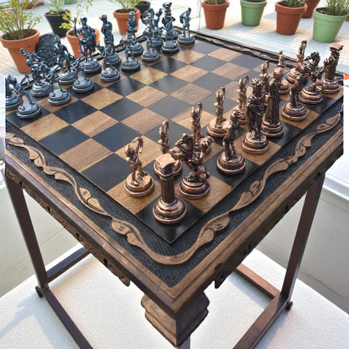 Antico set scacchi - di,