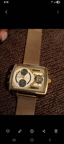 Orologio cinturino maglia oro