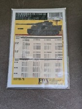 1:35 FOX MILITARY TIGER 1942/43 DECALS SET