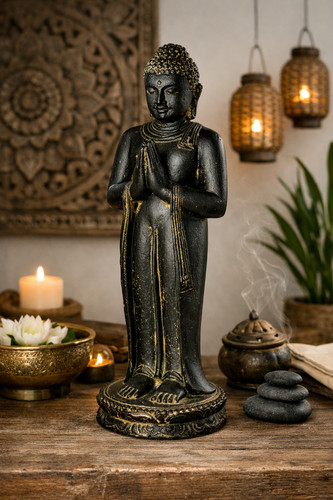 Statua buddha piedi che - statua,