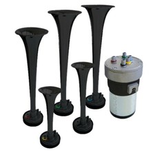 TROMBE PNEUMATICHE MUSICALI GENERALE LEE - HAZZARD IN PLASTICA NERA CLACSON