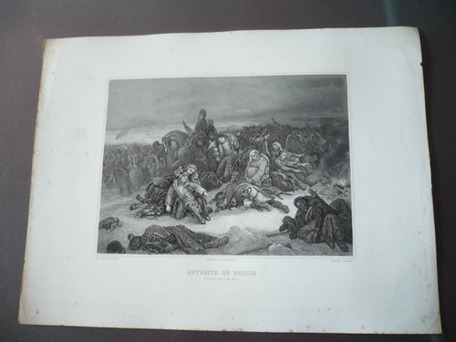Gravure 1880 retraite - gravure,