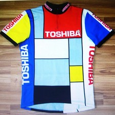 Maglia ciclismo elasticizzata TOSHIBA vintage 1987.  G@@D !