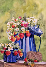 Quadro acquerello fragola