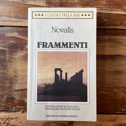 Novalis frammenti rizzoli - frammenti,