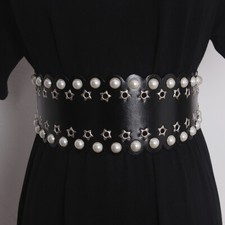 Women PU Leather Wide Stretch