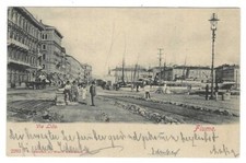 FIUME ISTRIA CROAZIA VIA LIDO ANIMATA VIAGG. INIZI '900 FP - CON STRAPPO #CASS2