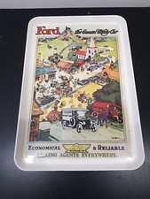 Vassoio Pubblicitario Auto Ford "The General Utility Car" Anni 60 Vintage
