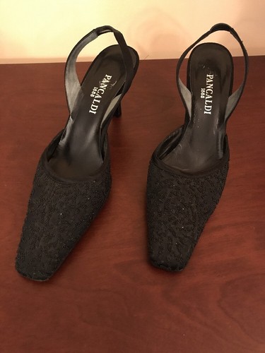 Pancaldi black beaded italy - black,
