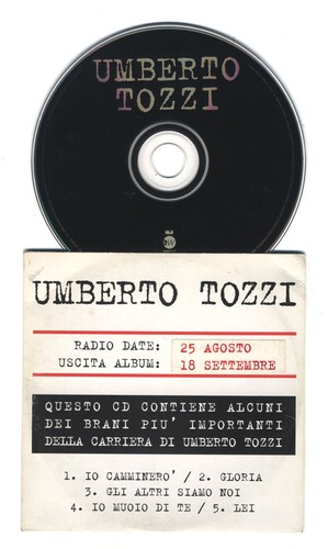 Promo umberto tozzi - cd,