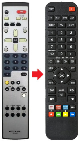 Telecomando adatto per rotel - adatto,