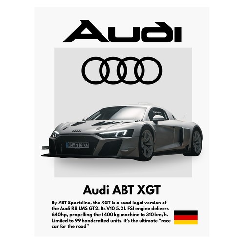 Poster auto sportiva audi abt - sportiva,