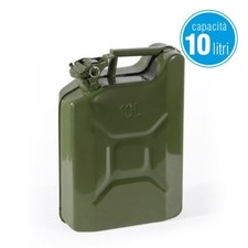 TANICA METALLO benzina acciaio omologata lt 10 carburante contenitore diesel
