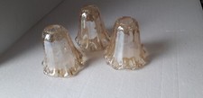 3 pezzi tris RICAMBIO LAMPADARIO PARALUME IN VETRO AMBRA LAMPADARIO CLASSICO