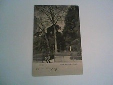 Genova ENTRATA ALLA VILLETTA DI DINEGRO CANCELLO PRINCIPALE UOMO E BAMBINO 1907