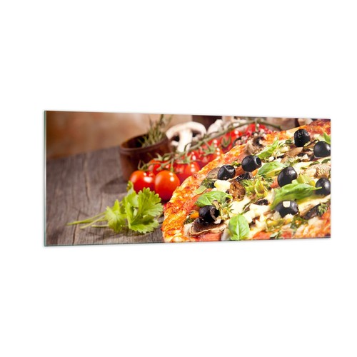 Quadro vetro 100x40cm pizza - su,