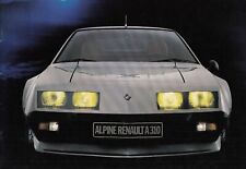 Brochure depliant RENAULT ALPINE A310 V6 coupè d'epoca 23x31 cm 1978 E