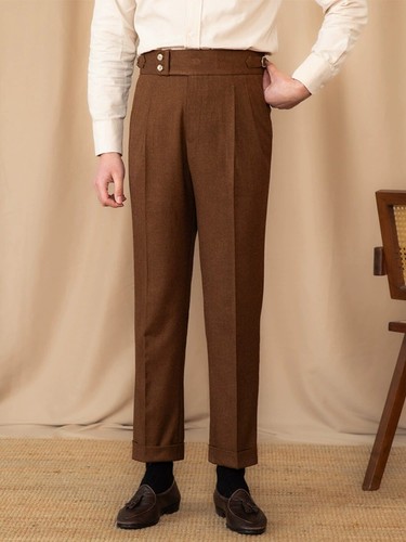Pantalone uomo blu - , plissettato