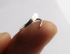 Scegli il tuo dormiente argento sterling 925 cerchio pneumatico martellato minimalista