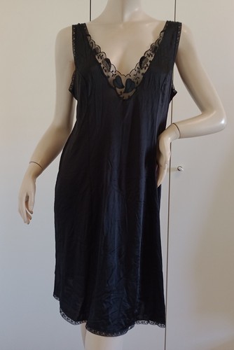 Vintage sottoveste nylon nero - vintage,