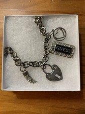Guess VTG Charm Silver Tone