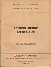 AN/GRA-6 Control Group VRC 8 9 10 Technical Manual TM 11-5038 1951 M38 M38A1