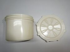 Elemento filettato DN 80 tubo plastica bianco completo di tappo