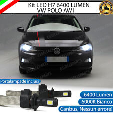 KIT LED H7 CANBUS VW POLO AW1 6000K 6400 LUMEN XENON NO ERROR ANABBAGLIANTE
