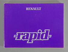 Istruzioni D'Uso / Manuale Renault Rapid Stand 1990