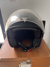 Casco jet fibra marca - casco,